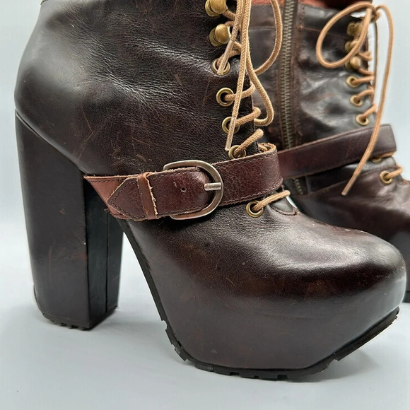 Multi-Buckled Miista ‘Andee’ Platform Boots SZ 37 US 7 - Picture 4 of 12